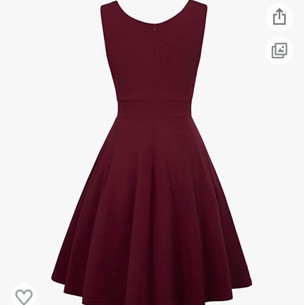 NEW Grace Karin Women's Sleeveless Formal Dress XL Dark Wine Wrap Swing - Picture 5 of 12